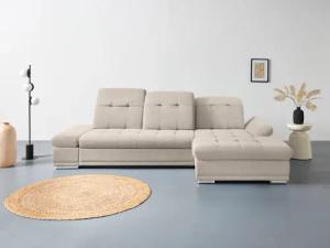 COTTA Ecksofa "Holiday L-Form mit Sitztiefen-, Armteil- und Kopfteilverstellung", wahlweise mit Bettfunktion & Bettkasten