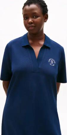 Tommy Hilfiger Curve Polokleid "CRV OPEN-NK STAMP REG POLO DRESS"