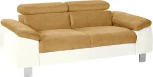 COTTA Polstergarnitur "Komaris", (Set), Set bestehend aus: 2-Sitzer mit Kopfteilverstellung & Hocker
