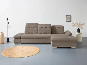 COTTA Ecksofa "Holiday L-Form mit Sitztiefen-, Armteil- und Kopfteilverstellung", wahlweise mit Bettfunktion & Bettkasten