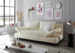 ED EXCITING DESIGN Schlafsofa "Sunny", mit Bettkasten, Armteilverstellung & 2 Rückenkissen