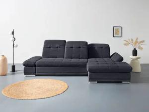 COTTA Ecksofa "Holiday L-Form mit Sitztiefen-, Armteil- und Kopfteilverstellung", wahlweise mit Bettfunktion & Bettkasten