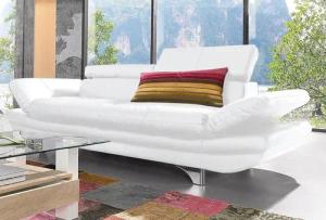 COTTA Polstergarnitur "Enterprise", (Set), Set bestehend aus: 2-Sitzer mit Kopfteilverstellung & Hocker