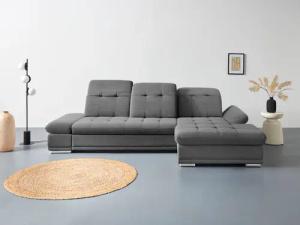 COTTA Ecksofa "Holiday L-Form mit Sitztiefen-, Armteil- und Kopfteilverstellung", wahlweise mit Bettfunktion & Bettkasten