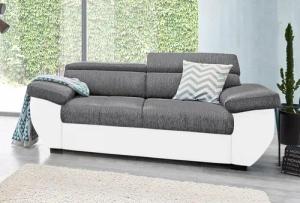 COTTA Polstergarnitur "Speedway", (Set), Set bestehend aus: 2-Sitzer mit Kopfteilverstellung & Hocker