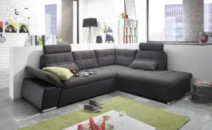 ED EXCITING DESIGN Ecksofa "Jakarta L-Form", mit Bettfunktion, Armteilverstellung, Kopfstützen & 2 Nierenkissen