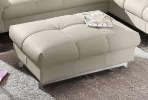 COTTA Polstergarnitur "Chef L-Form", (Set), Set bestehend aus: Ecksofa mit Kopfteilverstellung & Hocker