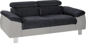 COTTA Polstergarnitur "Komaris", (Set), Set bestehend aus: 2-Sitzer mit Kopfteilverstellung & Hocker