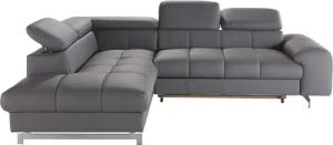 COTTA Ecksofa "Chef L-Form", mit Kopfteilverstellung, edle Metallkufen, wahlweise mit Bettfunktion