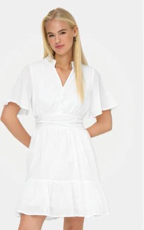 ONLY Kleid für den Alltag Rarkel 15363615 Weiß Regular Fit