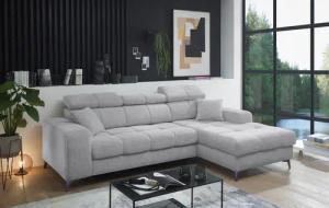 ED EXCITING DESIGN Ecksofa "Sydney L-Form", mit Bettfunktion, Bettkasten, Kopfteilverstellung & 2 Zierkissen