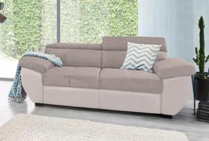 COTTA Polstergarnitur "Speedway", (Set), Set bestehend aus: 2-Sitzer mit Kopfteilverstellung & Hocker