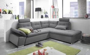 ED EXCITING DESIGN Ecksofa "Jakarta L-Form", mit Bettfunktion, Armteilverstellung, Kopfstützen & 2 Nierenkissen