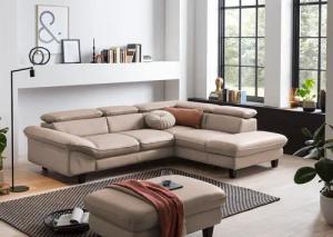 Home affaire Ecksofa "Pilot L-Form", mit Kopfteilverstellung, wahlweise mit Bettfunktion & Bettkasten