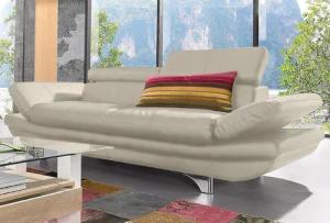 COTTA Polstergarnitur "Enterprise", (Set), Set bestehend aus: 2-Sitzer mit Kopfteilverstellung & Hocker