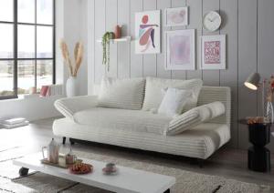 ED EXCITING DESIGN Schlafsofa "Sunny", mit Bettkasten, Armteilverstellung & 2 Rückenkissen