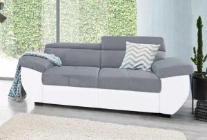COTTA Polstergarnitur "Speedway", (Set), Set bestehend aus: 2-Sitzer mit Kopfteilverstellung & Hocker