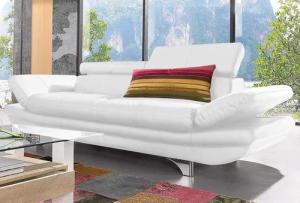 COTTA Polstergarnitur "Enterprise", (Set), Set bestehend aus: 2-Sitzer mit Kopfteilverstellung & Hocker
