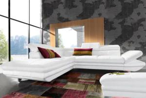 COTTA Polstergarnitur "Enterprise L-Form", (Set), Set bestehend aus: Ecksofa mit Arm- & Kopfteilverstellung & Hocker