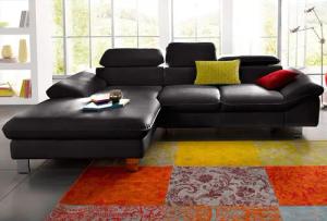 COTTA Polstergarnitur "Driver L-Form", (Set), Set bestehend aus: Ecksofa mit Kopfteilverstellung & Hocker