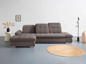COTTA Ecksofa "Holiday L-Form mit Sitztiefen-, Armteil- und Kopfteilverstellung", wahlweise mit Bettfunktion & Bettkasten