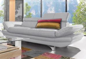 COTTA Polstergarnitur "Enterprise", (Set), Set bestehend aus: 2-Sitzer mit Kopfteilverstellung & Hocker