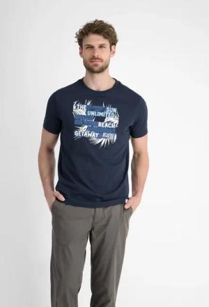LERROS T-Shirt "LERROS Herren T-Shirt mit sommerlichem Brustprint"