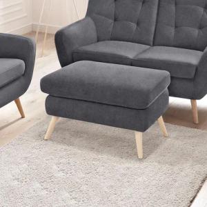 exxpo - sofa fashion Hocker "Scandi bequem und elegant mit hohem Holzfuß", bequem und elegant mit hohem Holzfuß