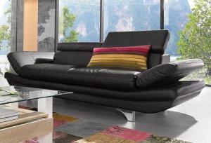 COTTA Polstergarnitur "Enterprise", (Set), Set bestehend aus: 2-Sitzer mit Kopfteilverstellung & Hocker