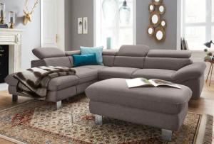 COTTA Polstergarnitur "Driver L-Form", (Set, 2 tlg.), Set bestehend aus: Ecksofa mit Kopfteilverstellung & Hocker