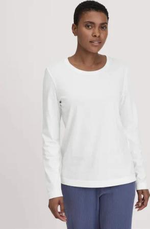 hessnatur Damen Schlafshirt PURE COTTON aus Bio-Baumwolle - weiß - Größe 44