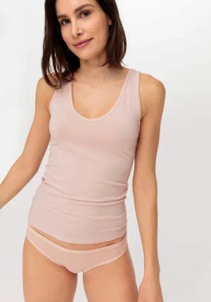 hessnatur Damen V-Neck Tanktop PURE BALANCE aus Bio-Baumwolle und TENCEL™ Modal - rosa - Größe 46