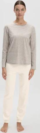 hessnatur Damen Schlafshirt PURE COTTON aus Bio-Baumwolle - beige - Größe 36