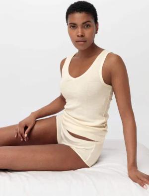 hessnatur Damen Tanktop SILK & WARM TOUCH mit Bio-Merinowolle und Seide - natur - Größe 38