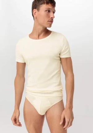 hessnatur Herren Slip Regular Cut im 2er-Pack PURE NATURE aus Bio-Baumwolle - natur - Größe 4 = S