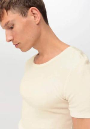 hessnatur Herren T-Shirt im 2er-Pack PURE NATURE aus Bio-Baumwolle - natur - Größe 5 = M