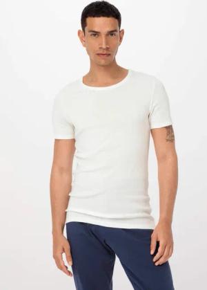 hessnatur Herren T-Shirt im 2er-Pack PURE NATURE aus Bio-Baumwolle - weiß - Größe 4 = S