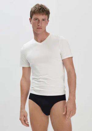 hessnatur Herren Slip Regular Cut im 3er-Pack COTTON MIX aus Bio-Baumwolle - schwarz - Größe 7 = XL