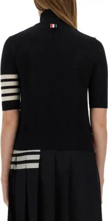 Thom Browne - "4-Bar Turtleneck" Jersey - Größe 40 - blau