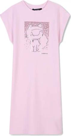 Karl Lagerfeld Kids Kleid für den Alltag Z30456 D Rosa Regular Fit