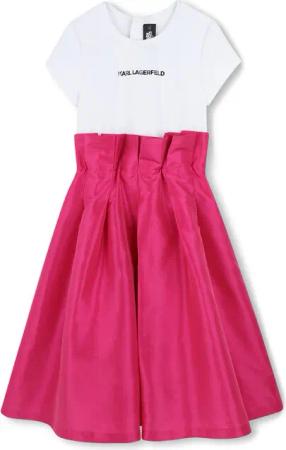Karl Lagerfeld Kids Kleid für den Alltag Z30460 S Rosa Regular Fit