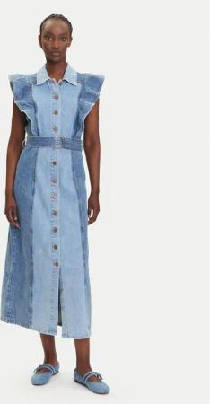YAS Jeanskleid Cawi 26037659 Blau Regular Fit