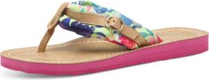 Tamaris Zehentrenner "AVRIL", Sommerschuh, Flats, Schlappen mit T-Logoanhänger