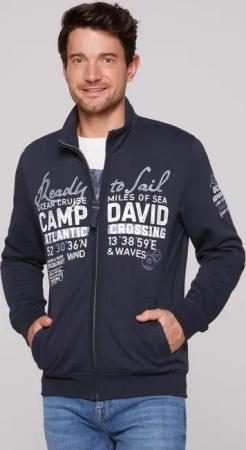 CAMP DAVID Sweatjacke, mit Stehkragen
