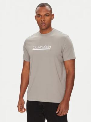 Calvin Klein T-Shirt Outline Tape Graphic LV04RC852G Grau Regular Fit