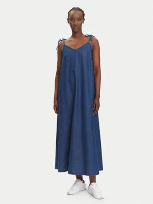 Pieces Jeanskleid Tenim 17157940 Dunkelblau Loose Fit