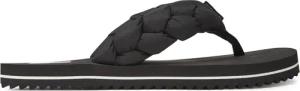 Tommy Jeans Zehentrenner Braided Thong Beach Sandal EN0EN02877 Schwarz