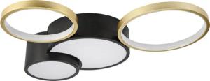 Lamkur LED-Deckenleuchte ALIZEE 50980 schwarz gold PVC Stahl H/L: ca. 9,5x60 cm 3 Brennstellen