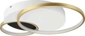 Lamkur LED-Deckenleuchte BENITO 50973 gold weiß Stahl PVC H/L: ca. 7x57 cm 3 Brennstellen
