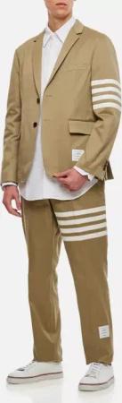 Thom Browne - Classic Sport Jacket W/ 4 Bar In Cotton Twill - Größe 1 - beige